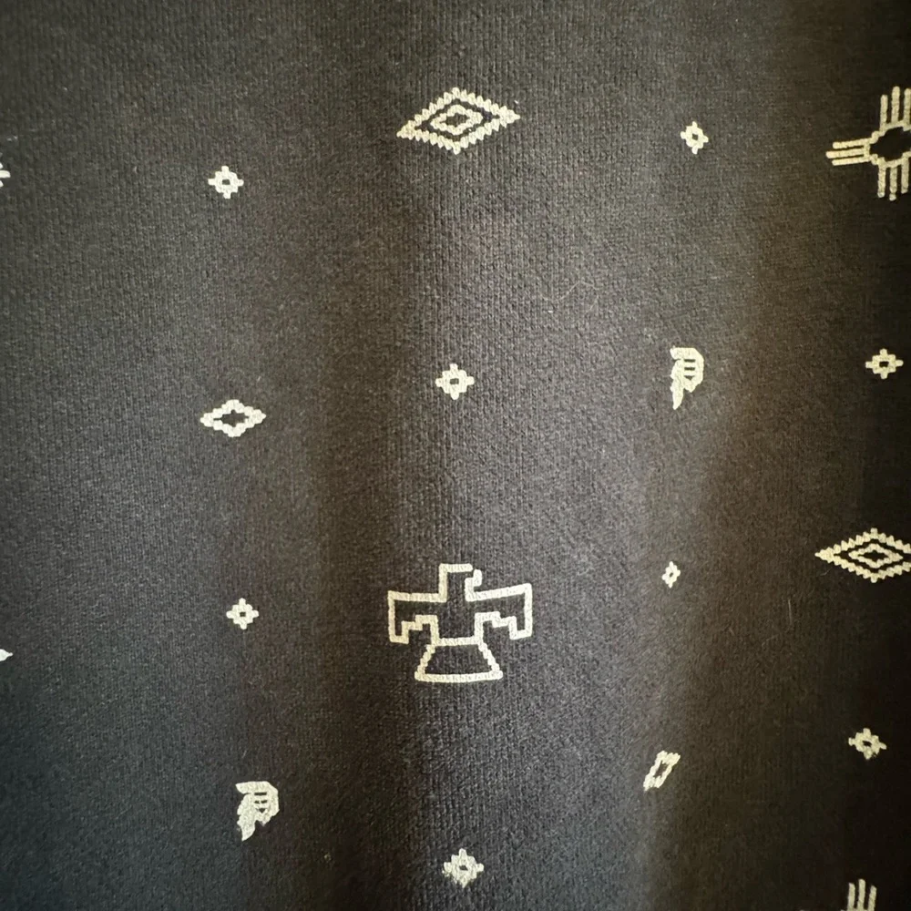 Primitive Black Sweatshirt with White Embroidered Motifs